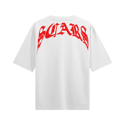 RED SCARS T-SHIRT WHITE